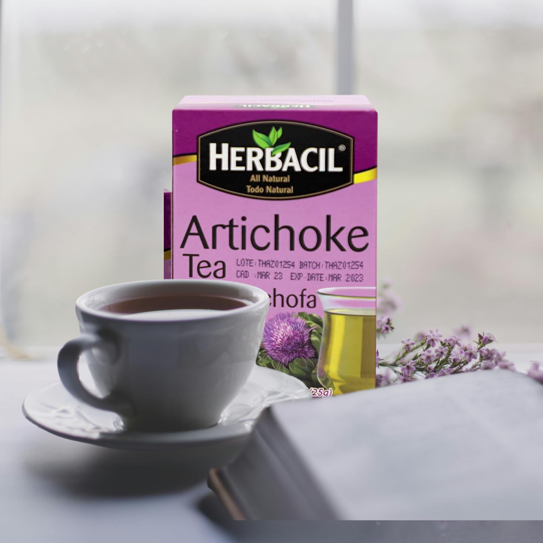 Organic Artichoke Herbal Tea - Caffeine-Free, 2-Pack (50 Tea Bags) - Detox & Digestive Support - Perfect for Relaxation & Wellness Routine