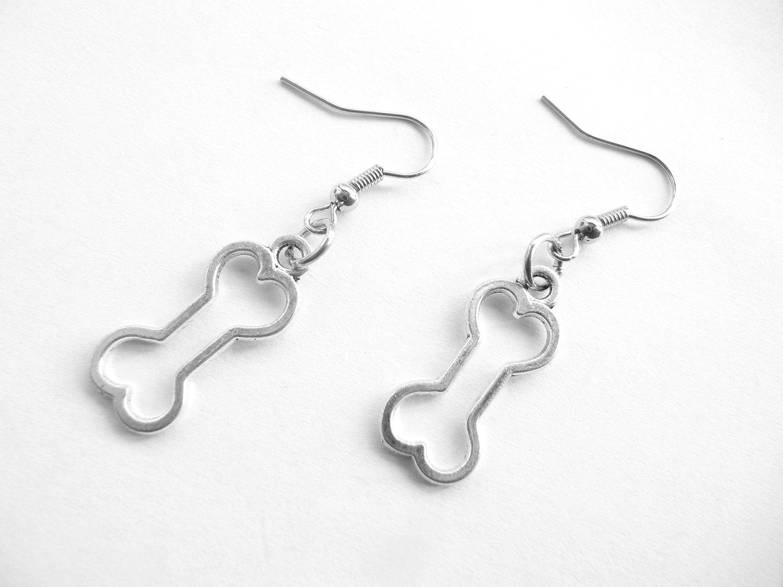 Antiqued Silver Dog Bone Earrings - Handmade Fall Jewelry for Dog Lovers | Perfect for Pet-Themed Parties, Casual Wear & Gift Giving