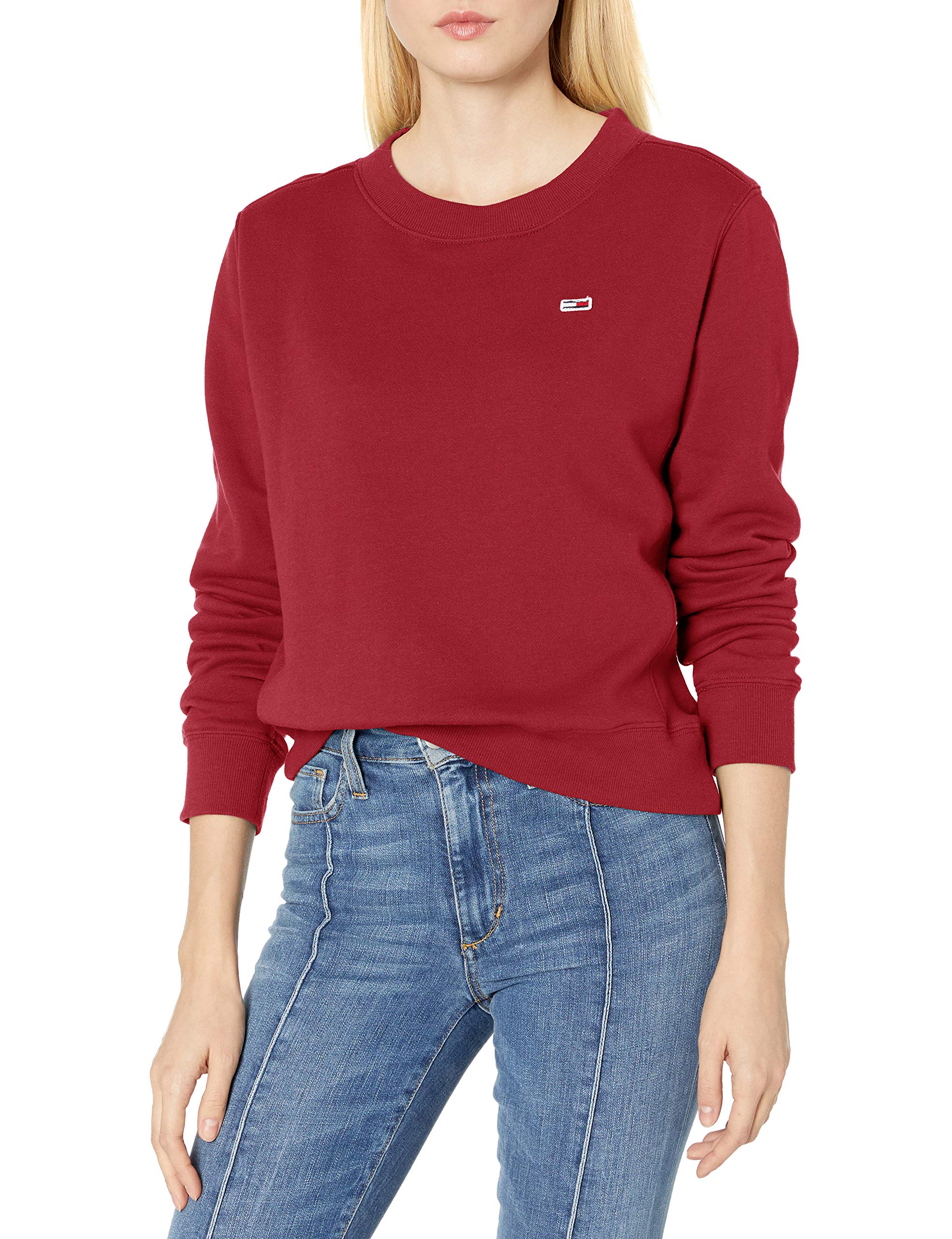 Tommy Hilfiger Women's Classic Crewneck Sweatshirt | Soft Cotton Pullover | Casual Comfort Wear for Everyday, Workout & Lounge