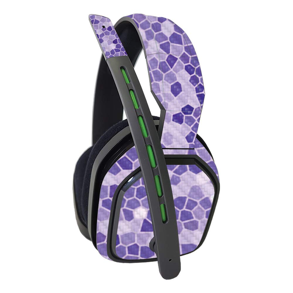 MightySkins Carbon Fiber Skin for Astro A10 Headset - Stained Glass Design | Protective & Durable Textured Finish | Easy to Apply | Made in USA | Perfect for Gaming, Travel & Daily Use