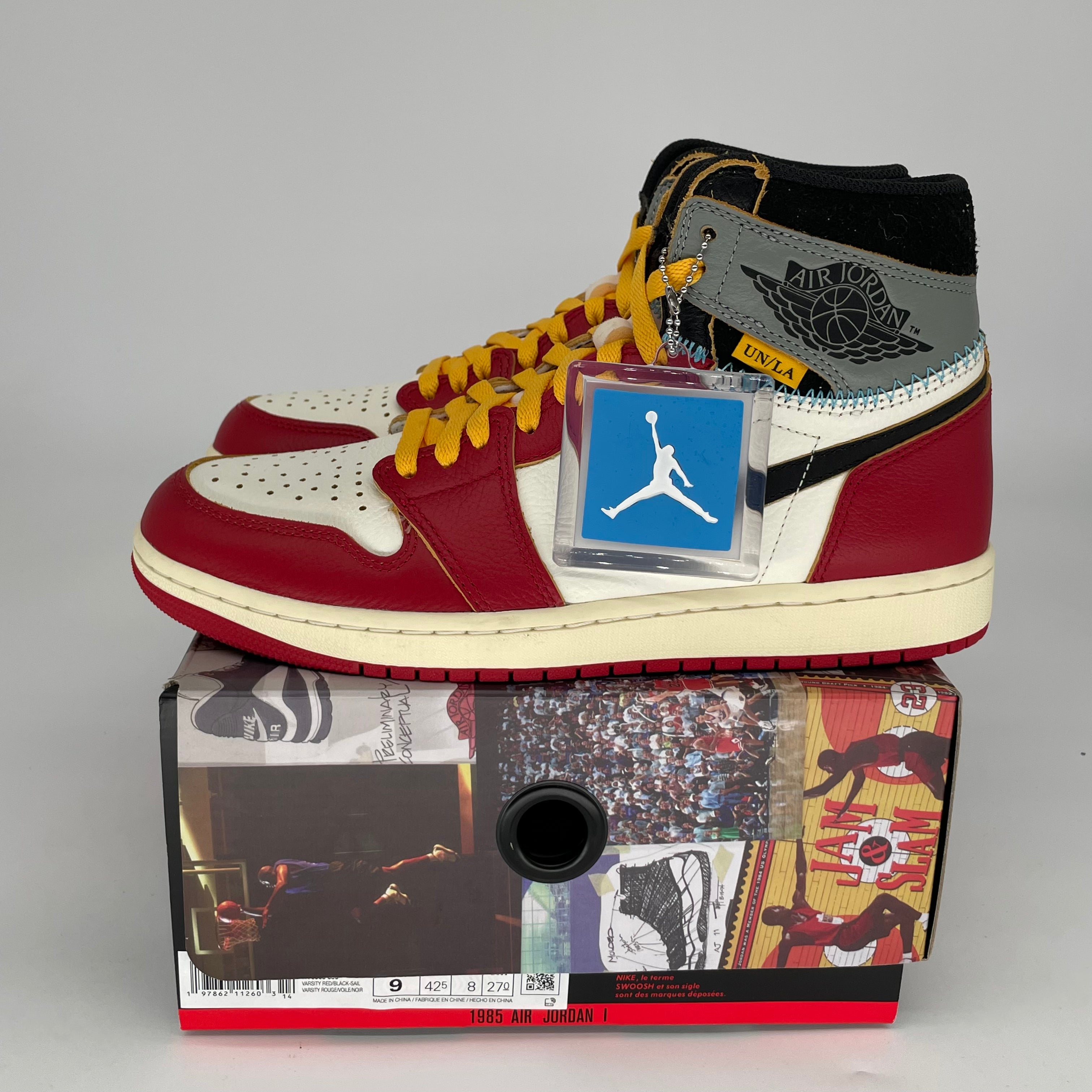 Air Jordan 1 Union LA Chicago Shadow Men's Basketball Shoes Size 9 - HV8563-600 | Retro Sneakers for Streetwear & Casual Outfits