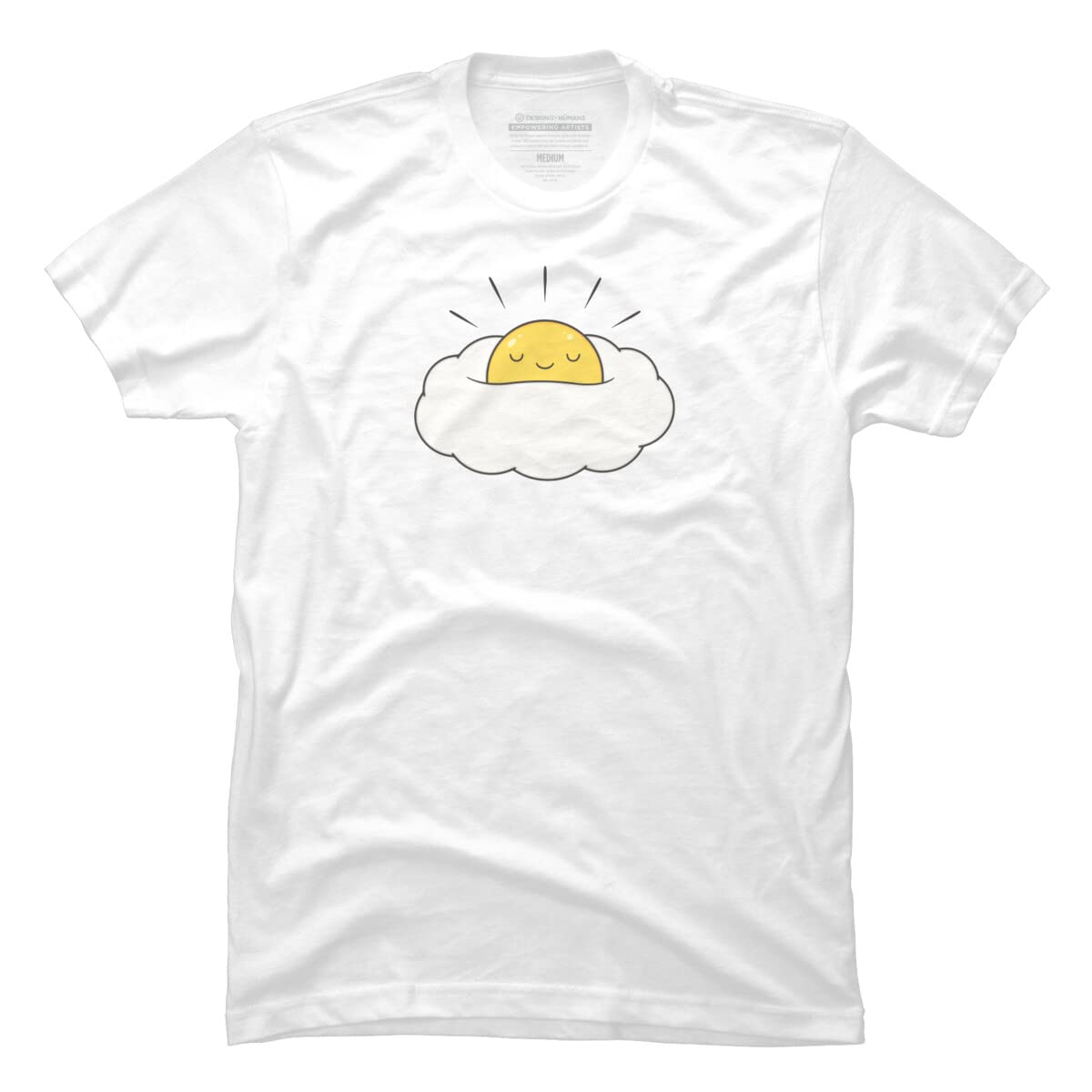 Design By Humans Men's Egg Cloud Graphic T-Shirt by Kimvervuurt - Soft Cotton Tee for Casual Wear & Street Fashion