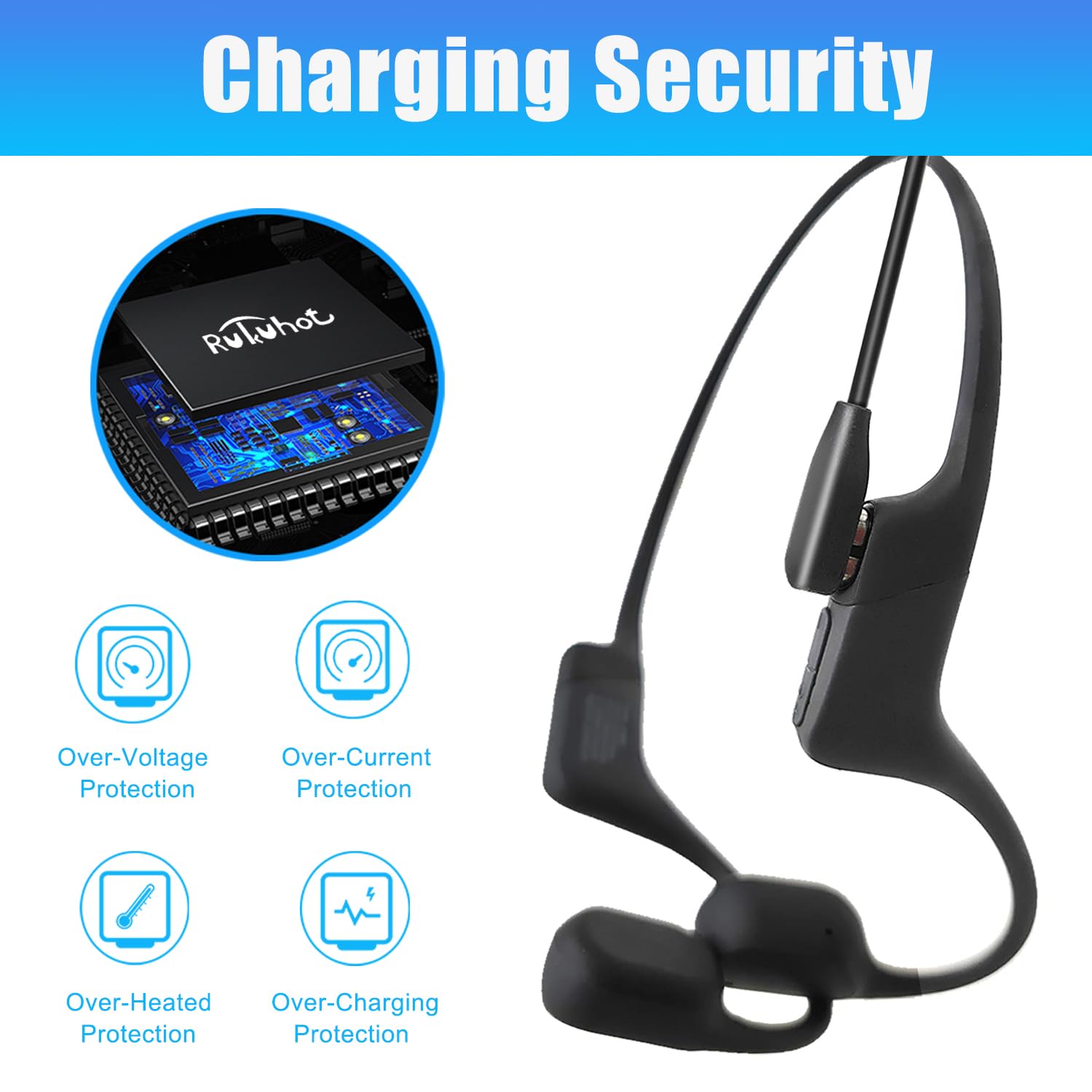 Magnetic USB Charging Cable for AfterShokz Aeropex/OpenComm & Shokz OpenRun/OpenRun Pro/OpenRun Mini Headphones - Flexible Replacement Cord for Wireless Sports & Workout Headphones - Perfect for Running, Cycling & Office Use