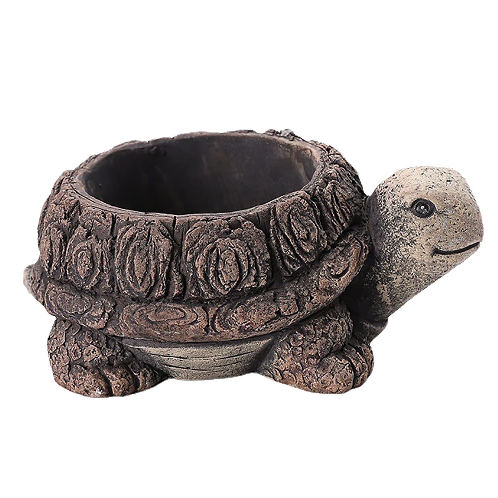Cute Succulent Planter - Multifunctional Cement Turtle Flower Pot with Drainage Hole, Mini Animal Plant Pot for Cactus & Small Plants, Perfect for Home Office Desk Decor & Gift Giving | Ideal for Indoor Plants, Succulent Arrangements, and Desktop Decorations