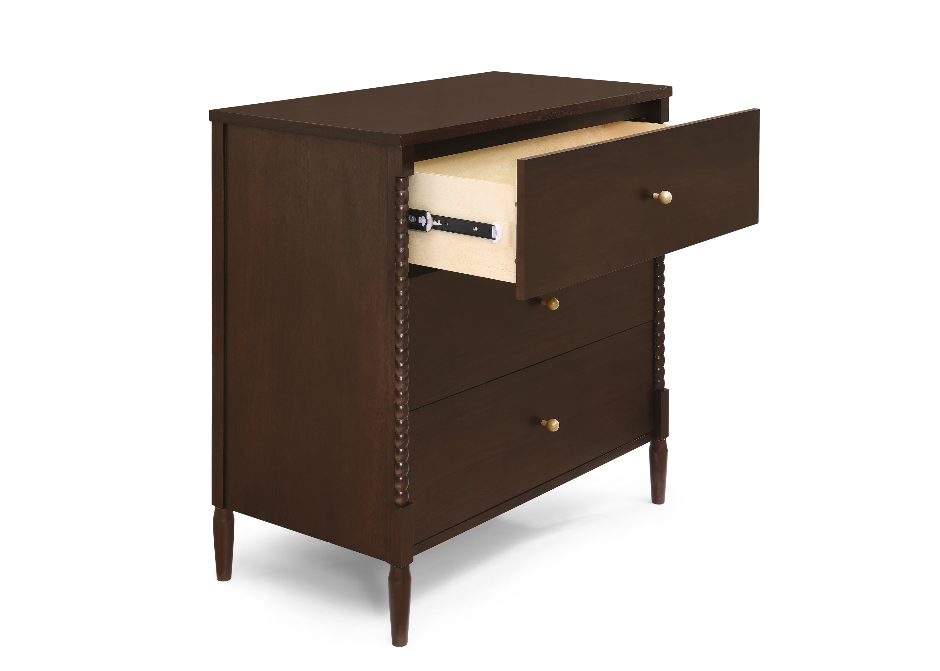 Lily 3 Drawer Dresser with Interlocking Drawers - Sturdy Bedroom Storage Furniture for Clothes, Toys & Organizing - Perfect for Kids Room, Nursery or Dormitory