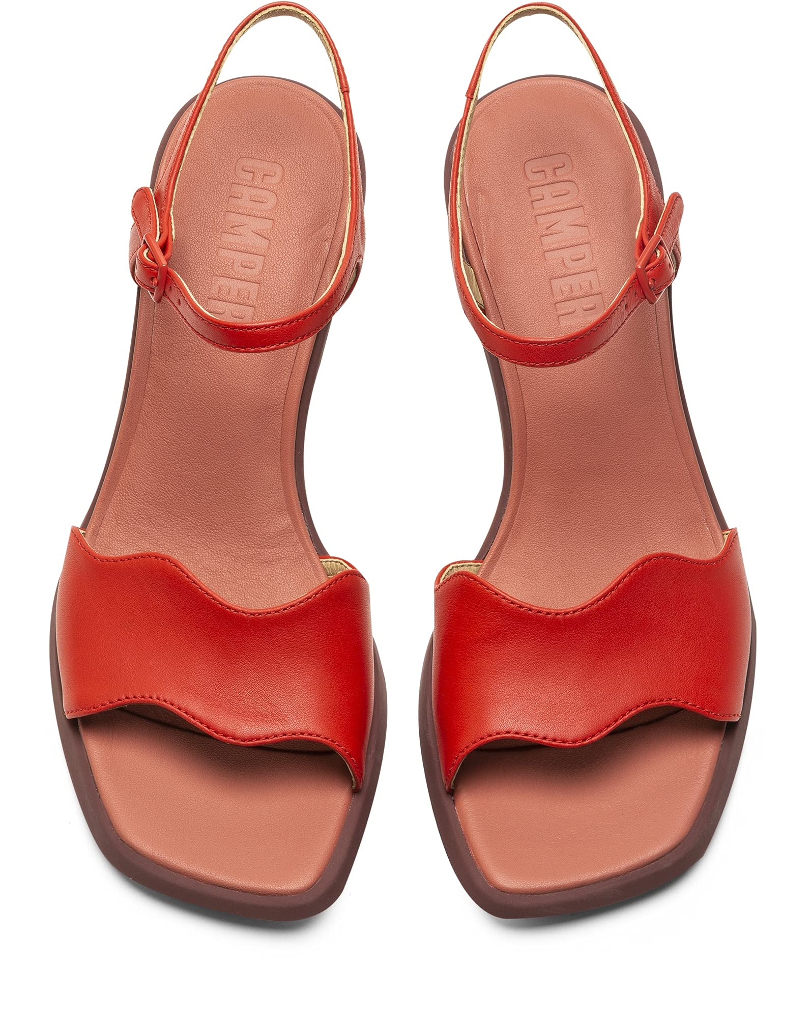 Camper Women's Heeled Sandals - Comfortable Leather Summer Dress Shoes for Walking, Travel & Outdoor Weddings