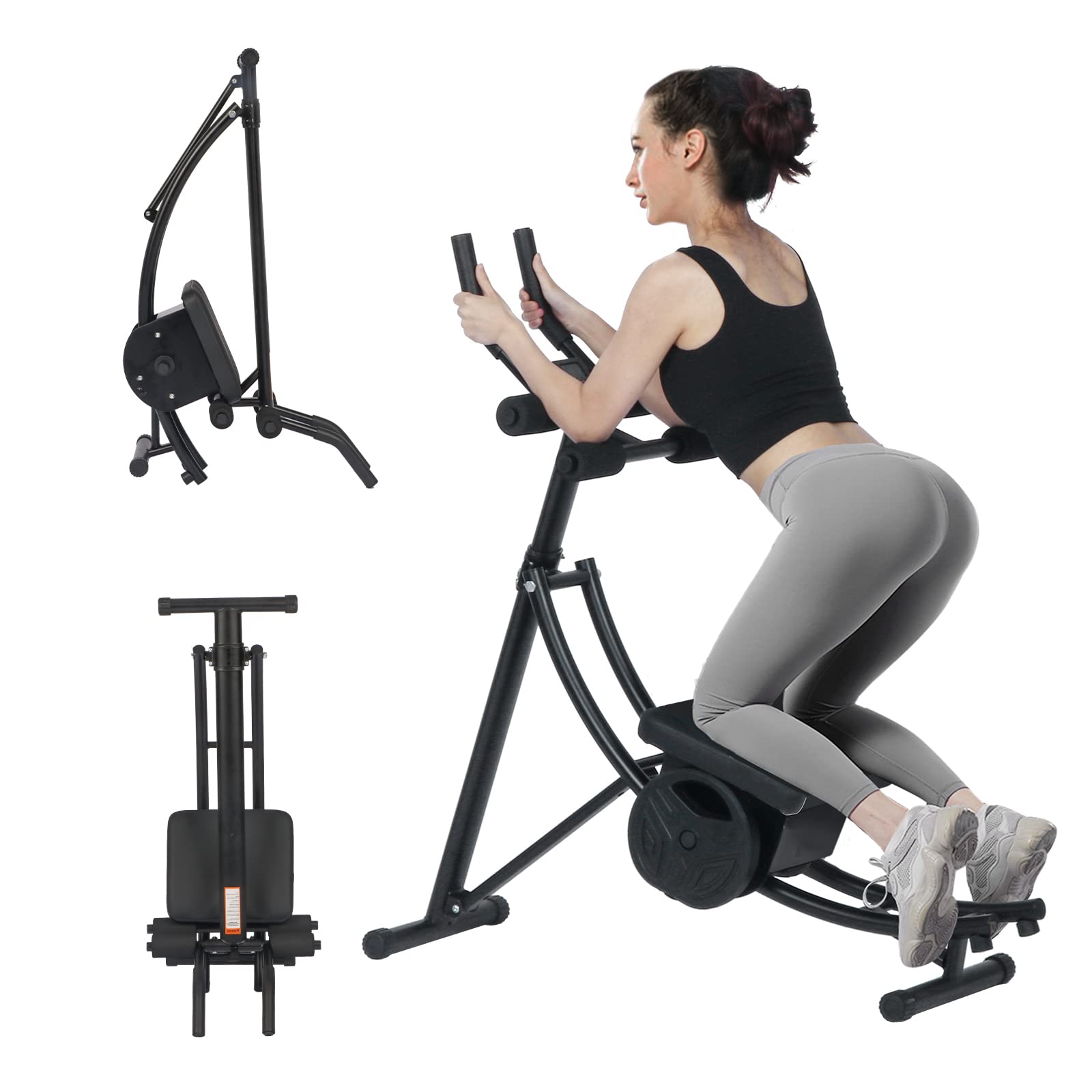 Panda Eye Adjustable Foldable Ab Machine - Core Workout Equipment for Home Gym Strength Training, Perfect for Abs, Obliques & Full Body Exercises