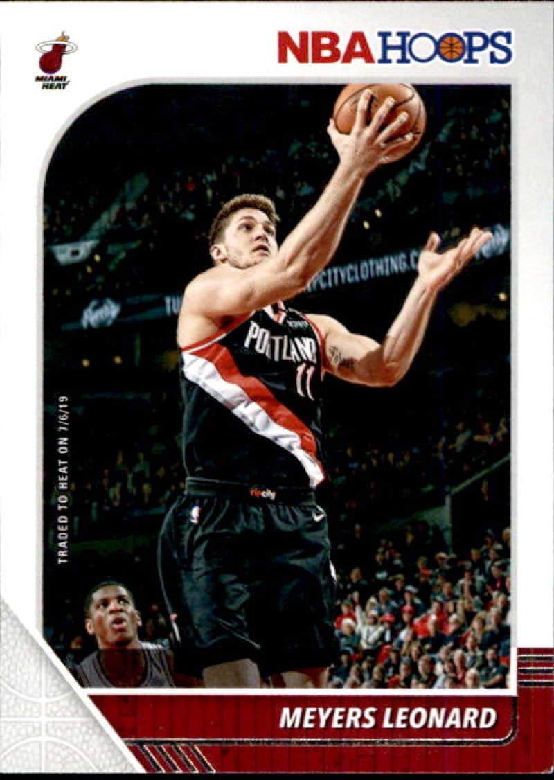 2019-20 Panini NBA Hoops #161 Meyers Leonard Miami Heat Basketball Trading Card - Perfect for NBA Collectors, Sports Memorabilia Enthusiasts & Card Investors