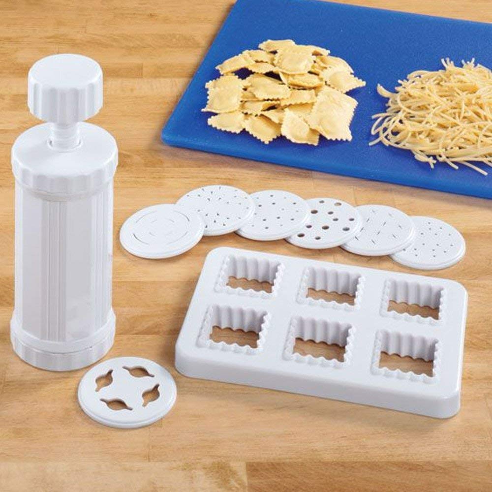 Premium Italian Pasta Maker Machine - Stainless Steel Manual Pasta Press for Homemade Ravioli, Spaghetti & Noodles | Perfect for Italian Cuisine, Family Cooking & Restaurant Use