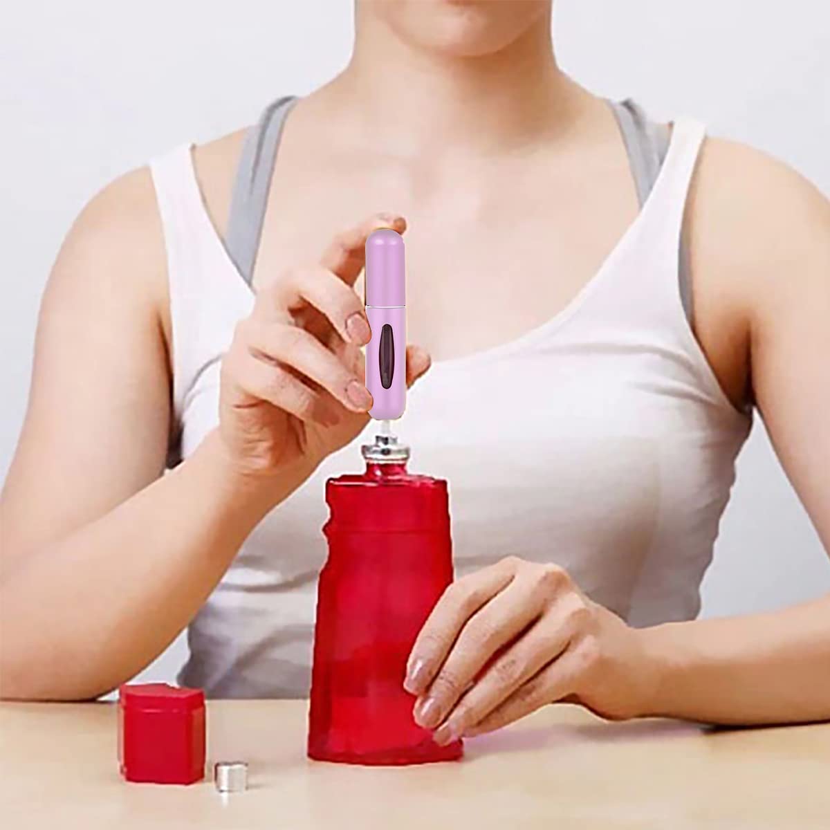 Cellebii® Refillable Travel Perfume Bottle - 5ml Mini Portable Perfume Atomizer Spray for Women & Men | Leak Proof Scent Pump Case for Purse, Gym Bag, Office & Vacation Travel Accessories