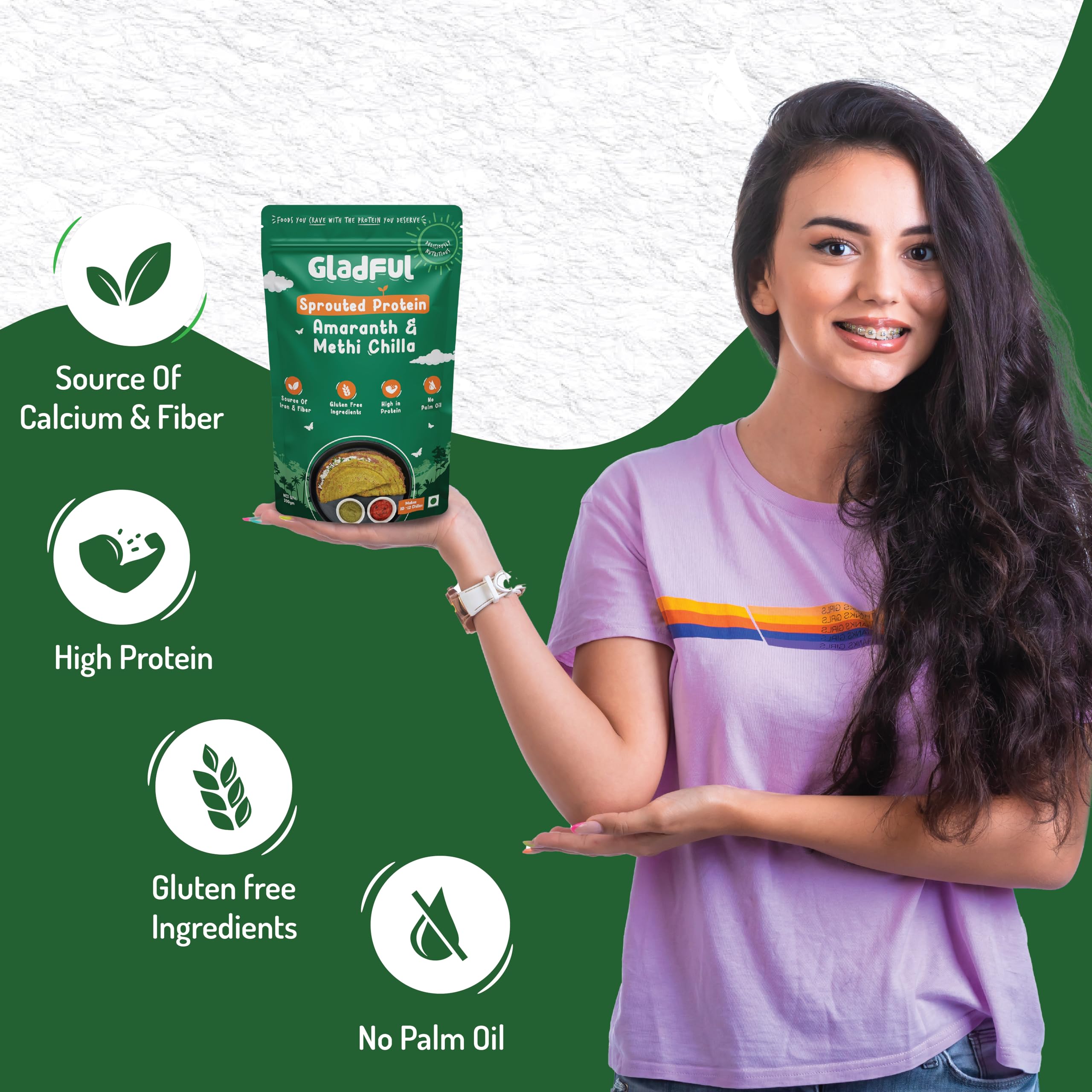Organic Sprouted Lentils & Millets Protein Dosa Mix - Gluten Free, No Maida, No Palm Oil, Cholesterol Free | High Fiber Healthy Breakfast | 200g Pack | Perfect for Vegan, Keto & Weight Loss Diets | Great for Dosa, Chilla & Pancakes