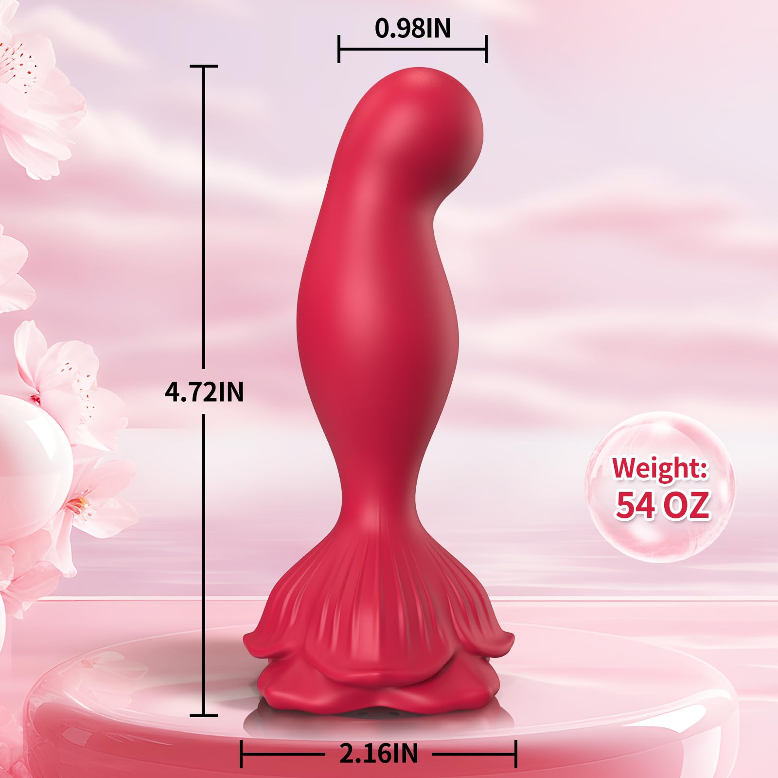 Rose Anal Plug Vibrator - 9 Vibration Modes Remote Control Prostate Massager, G-Spot Stimulator for Women & Couples | Perfect for Solo Play, Couples Intimacy & BDSM Exploration