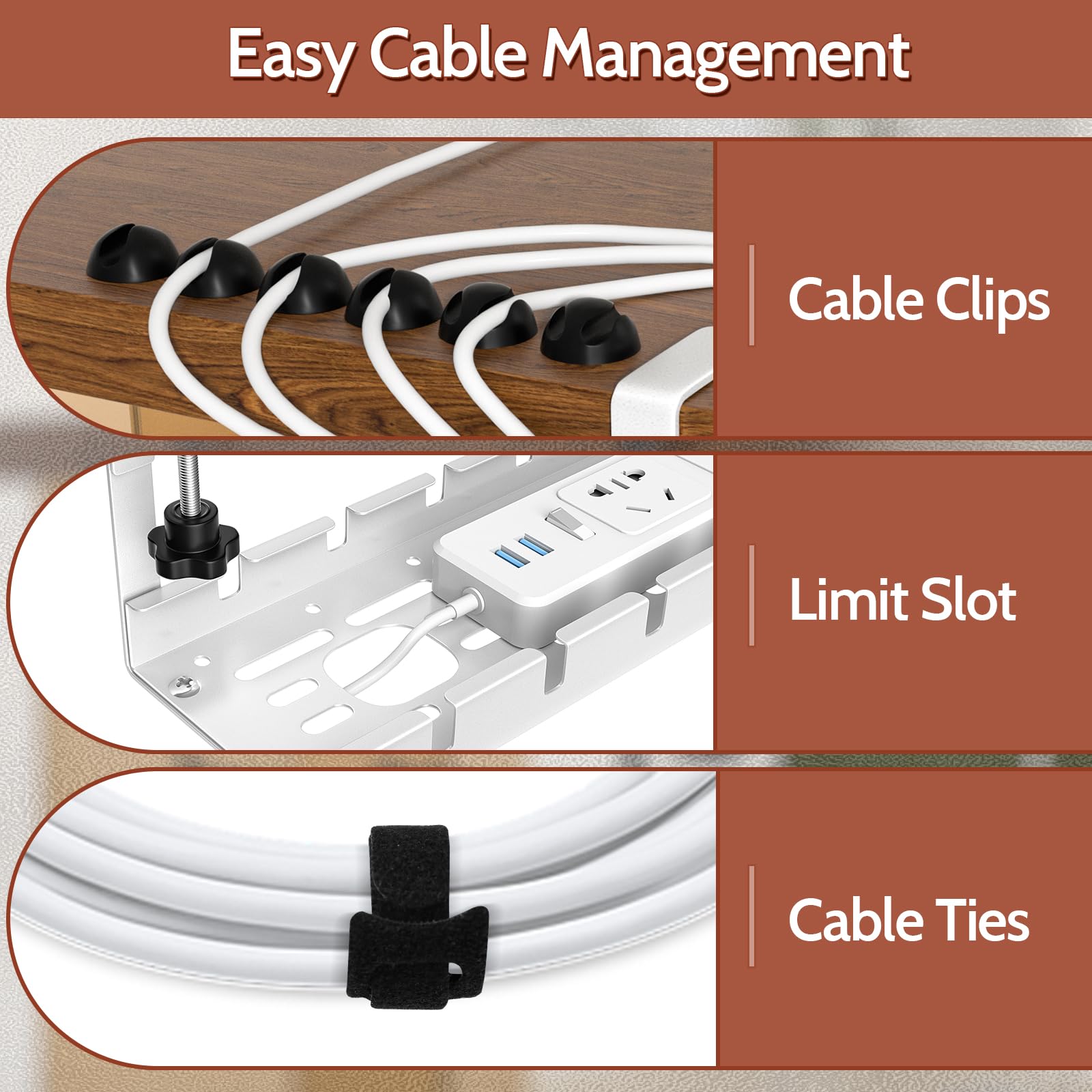 Shikha Under Desk Cable Management Tray - 15.7