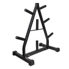 York Barbell Olympic A-Frame Plate Tree Black 69036 - Heavy Duty Weight Plate Storage for Home & Commercial Gyms