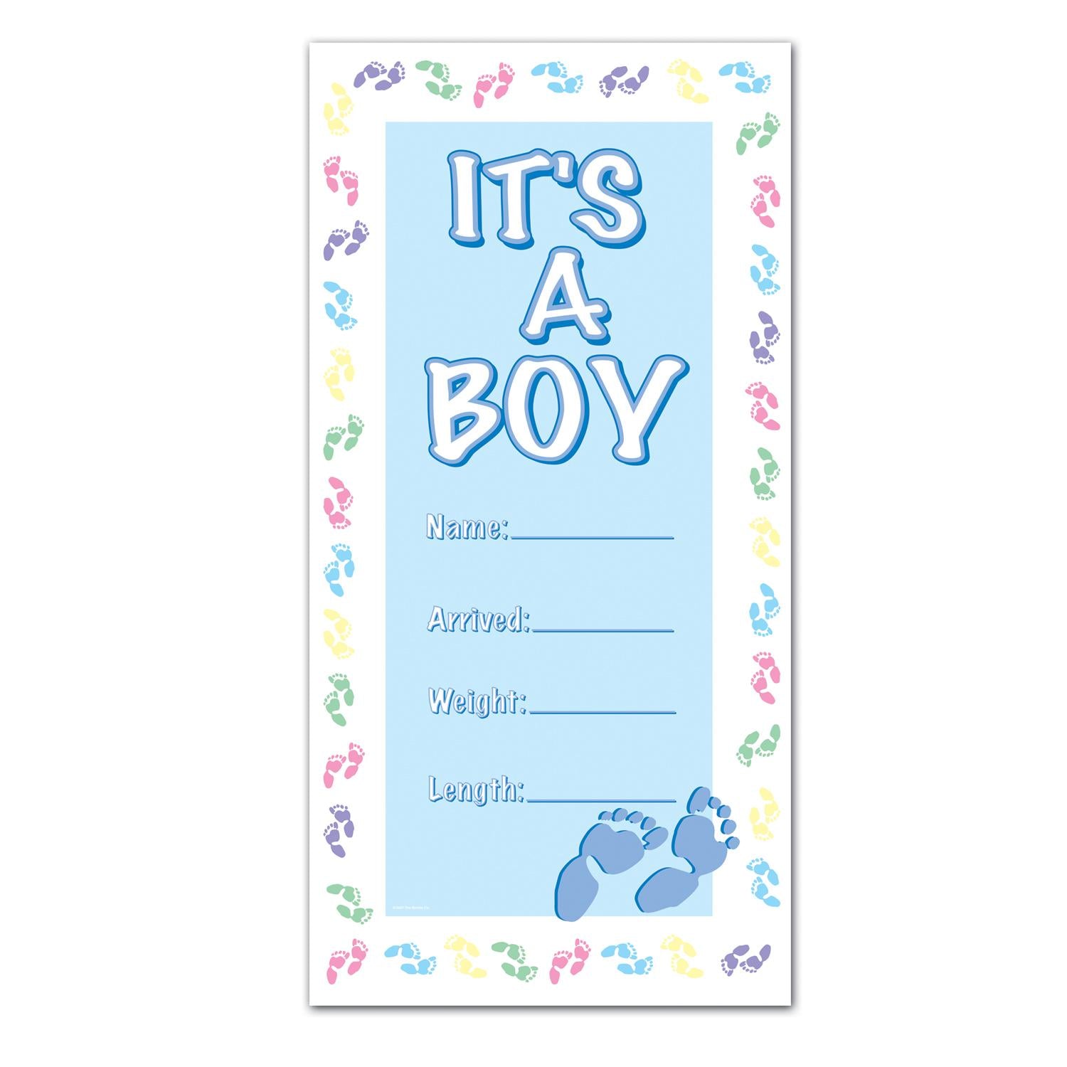 12 Pack Beistle It's A Boy Door Cover - Baby Shower Decorations for Gender Reveal Party & Nursery Room Decor - Perfect for Birthday Celebrations and Newborn Welcome