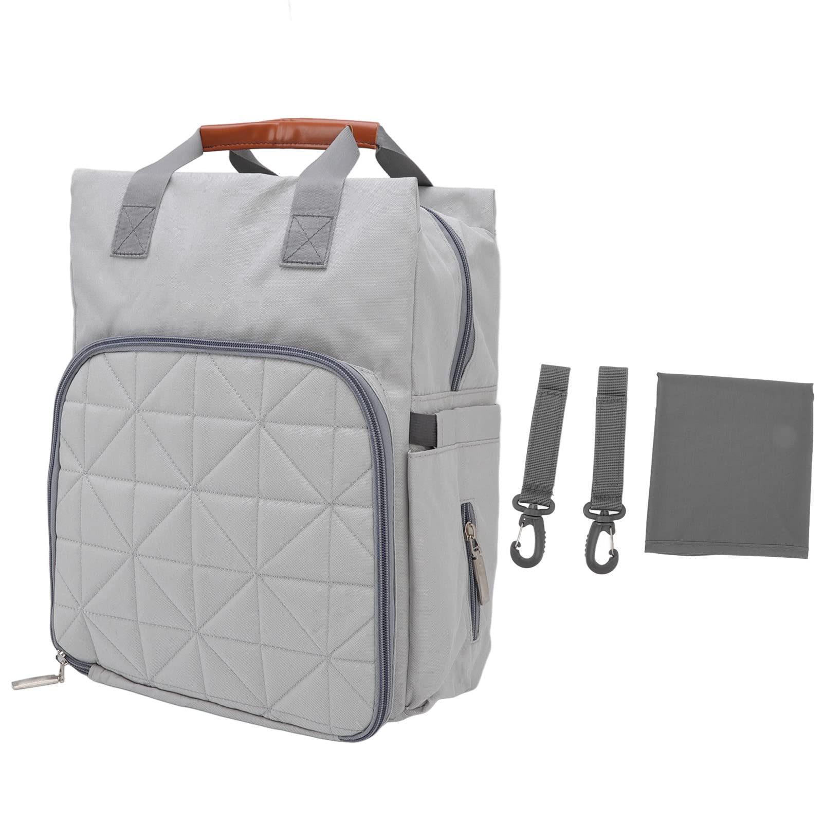 Multifunctional Mummy Backpack Baby Diaper Bag - Large Capacity Waterproof & Durable Travel Backpack for Moms - Perfect for Outdoor, Hiking & Daily Use (Grey)