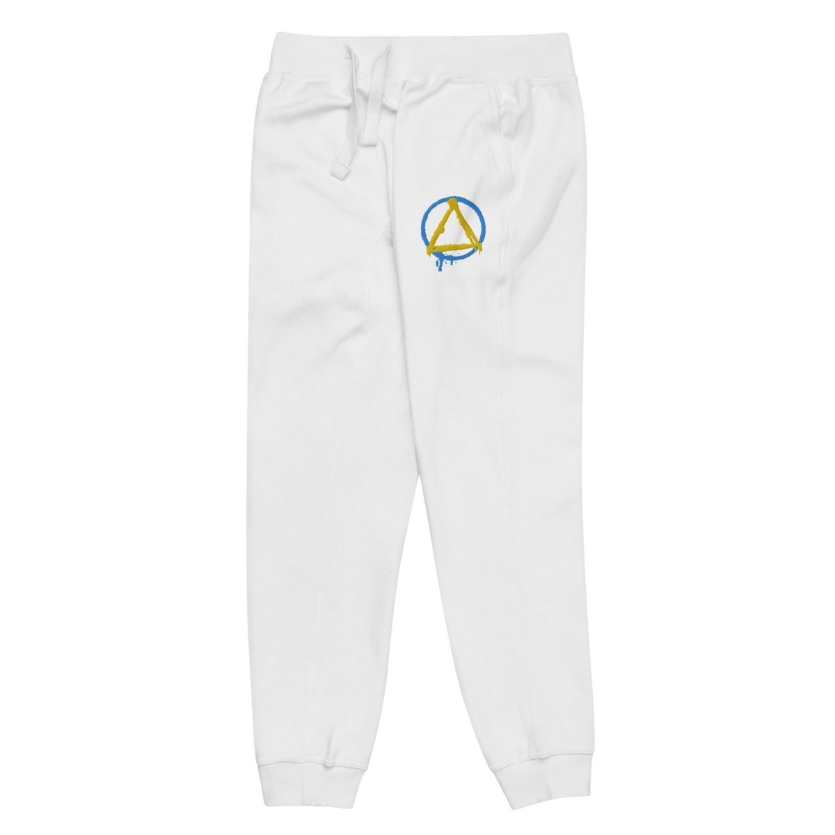 Unisex Fleece Sweatpants with Graffiti Sobriety Symbol - Comfortable Lounge Pants for Yoga, Gym & Casual Wear