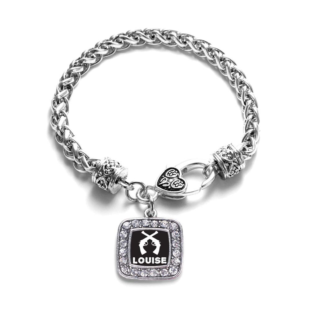 Inspired Silver - Elegant Sterling Silver Square Charm Bracelet with Sparkling Cubic Zirconia | Perfect for Women's Fashion, Gift Giving & Special Occasions