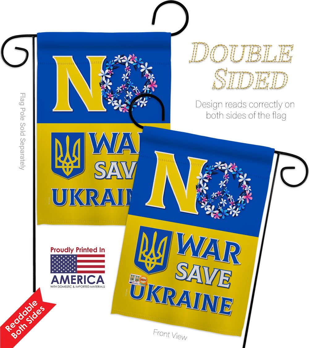 USA Made Ukraine Support Garden Flag - Double-Sided Yard Decor for Patriotic Display
