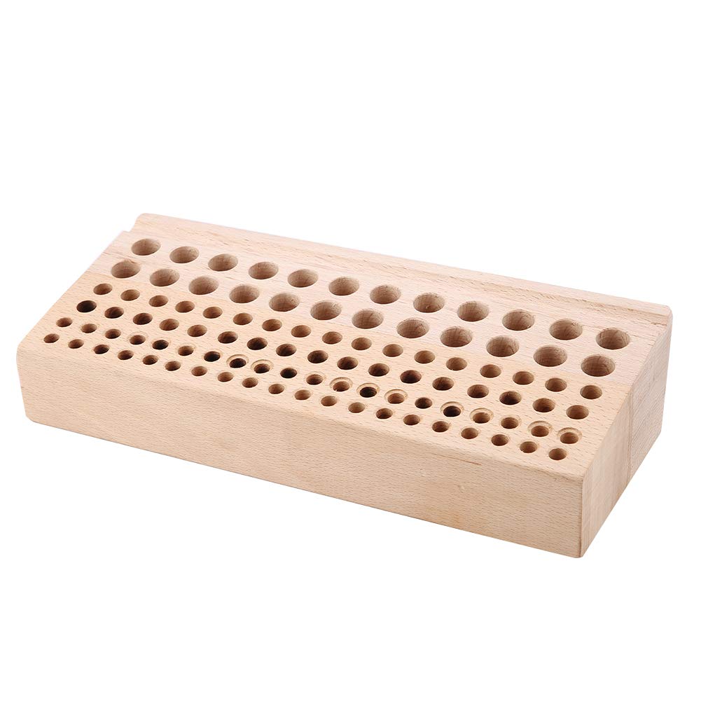 Premium Wooden Leathercraft Tools Organizer - 98 Hole Leather Punch Tool Stand & Storage Box for Leatherworking, DIY Crafting, and Professional Leather Art Projects