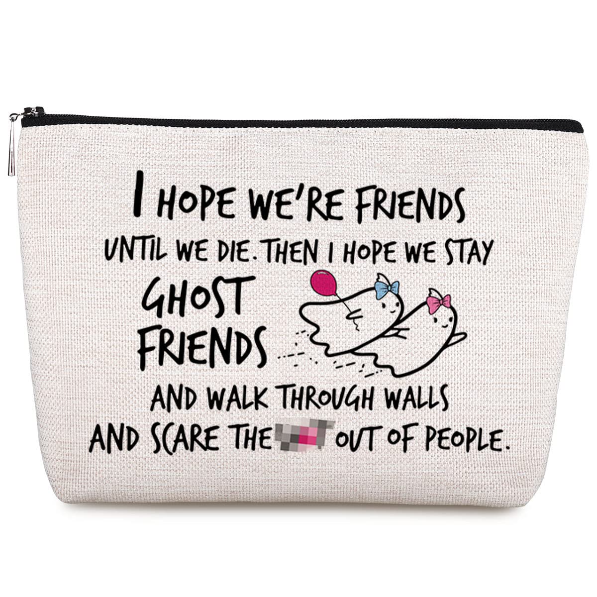 Best Friendship Gifts for Women - Cute Makeup Bag for Bestie BFF - Perfect Birthday Gift Idea for Her - MB003 | Great for Travel, Cosmetics Storage & Everyday Use