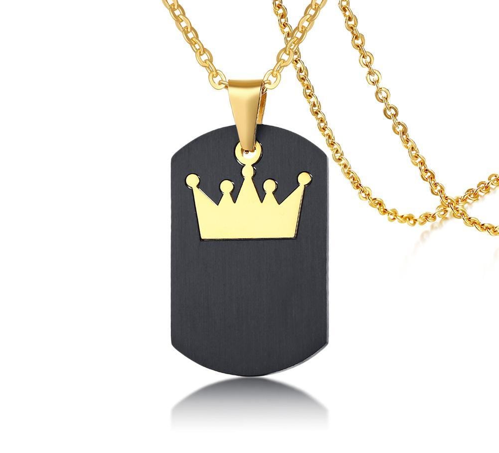 His Queen & Her King Crown Necklace - Elegant Couple's Jewelry for Anniversaries, Weddings & Romantic Gifts - Perfect for Valentine's Day, Proposals & Special Occasions