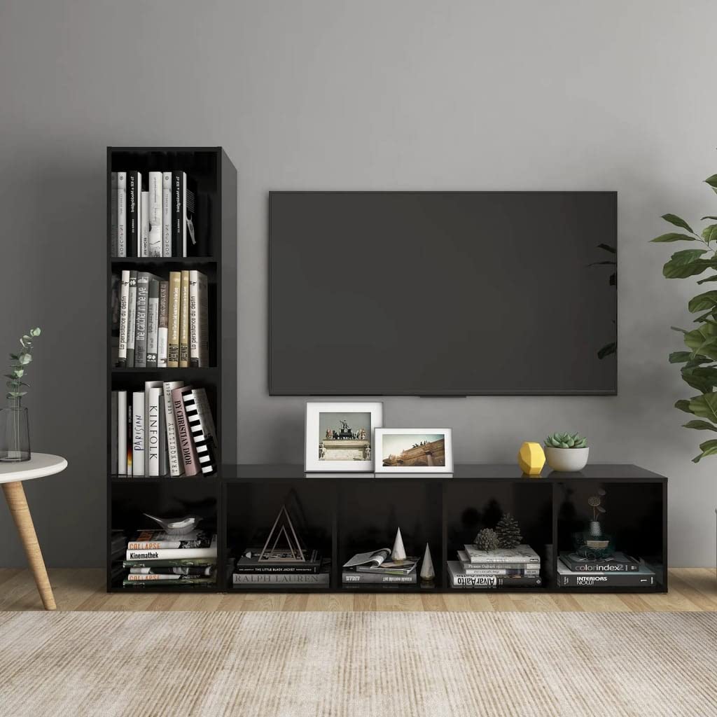 Modern TV Stand Entertainment Center with Storage - 56