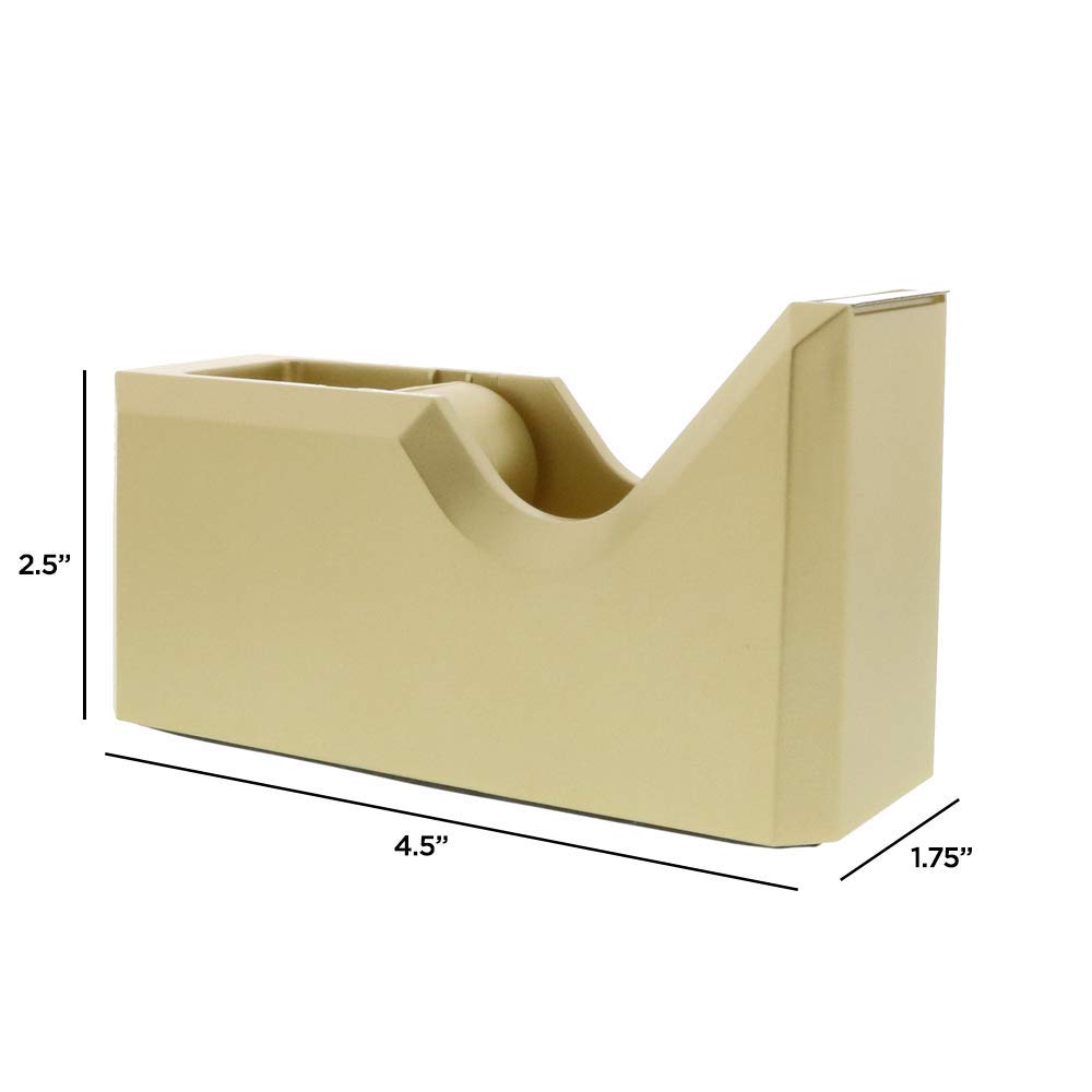 JAM PAPER Gold Desk Tape Dispenser - Colorful Office Supplies for Home & Office Organization - Perfect for School, Office, and Crafting Projects