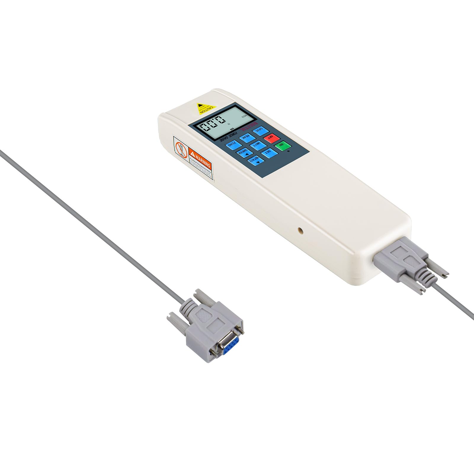 Digital Force Gauge 2000N/450LB/200KG with External Sensor & USB Output - Push Pull Tester for Industrial QC, Electronics Testing, Automotive Parts, Textile Tension Measurement - Perfect for Labs, Factories, and Engineering Applications