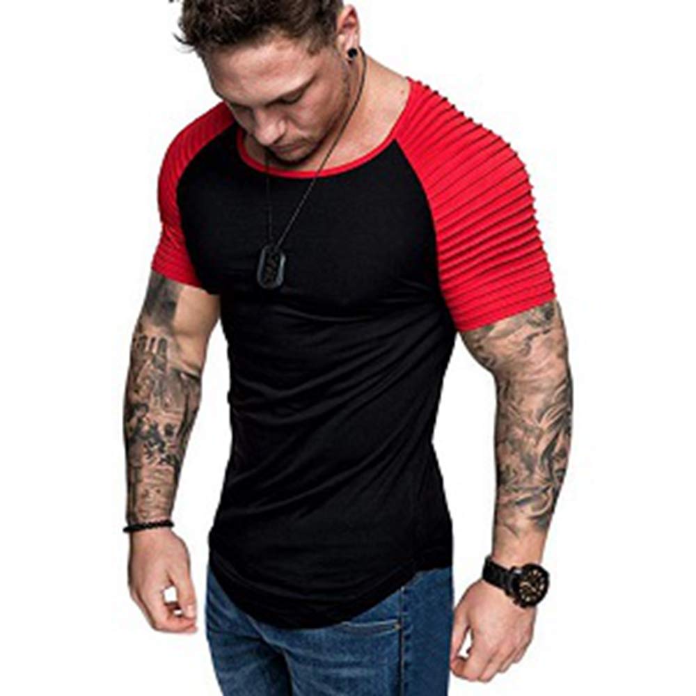 Men's Slim Fit Short Sleeve T-Shirt - Bodybuilding & Workout Shirt for Gym, Fitness & Casual Wear | Moisture Wicking & Breathable Muscle Tee for Men