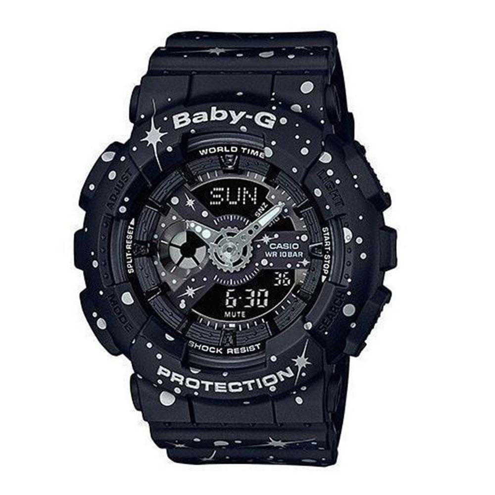 CASIO BABY-G BA-110ST-1ADR Digital Quartz Black Resin Women's Watch - Sporty & Stylish for Fitness, Outdoor Activities & Everyday Wear