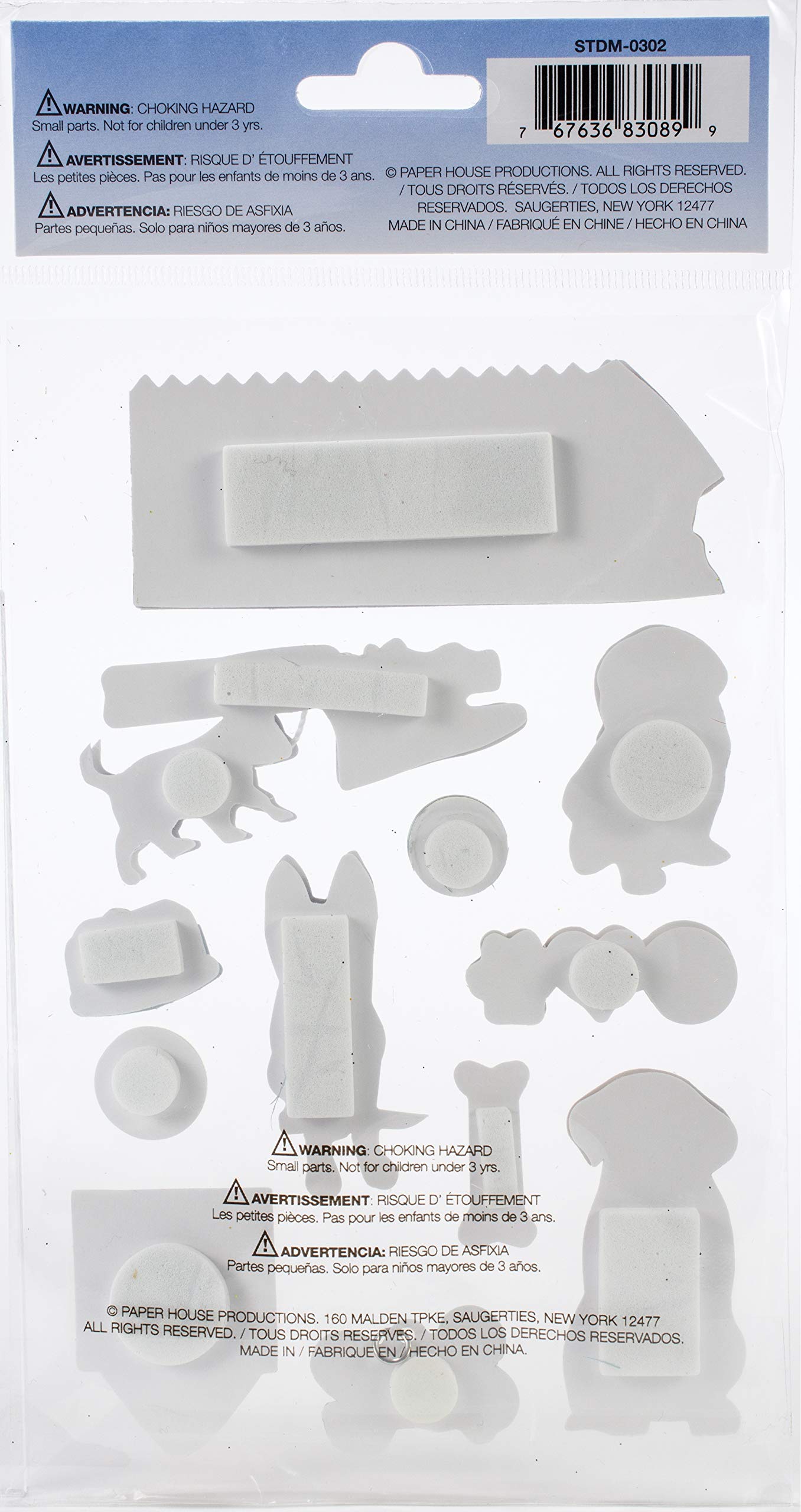 3D Dog Stickers by Paper House Productions - Fun & Realistic Pet Decor for Scrapbooking, DIY Crafts, and Kids' Activities