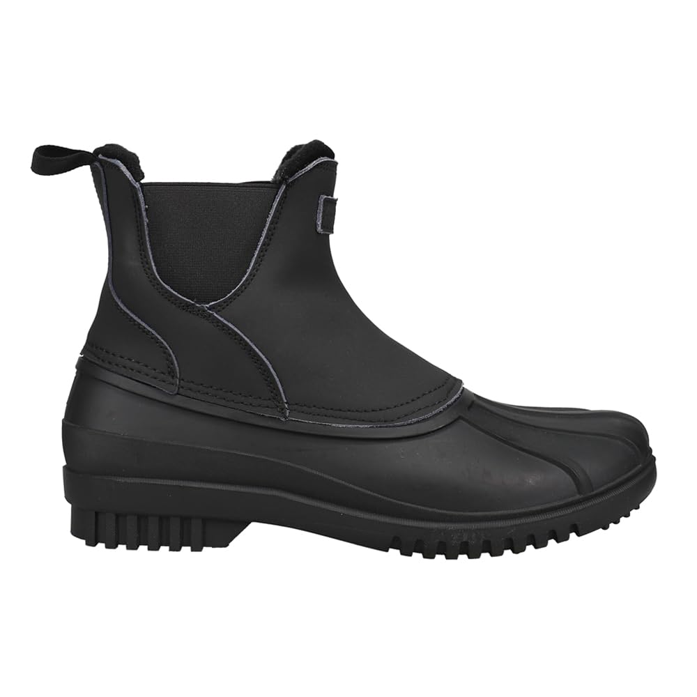 **LONDON FOG Men's Tyler Slip-On Waterproof Chelsea Duck Boots - Insulated Leather Winter Snow Boots for Rain & Snow | Perfect for Hiking, Commuting & Outdoor Adventures**