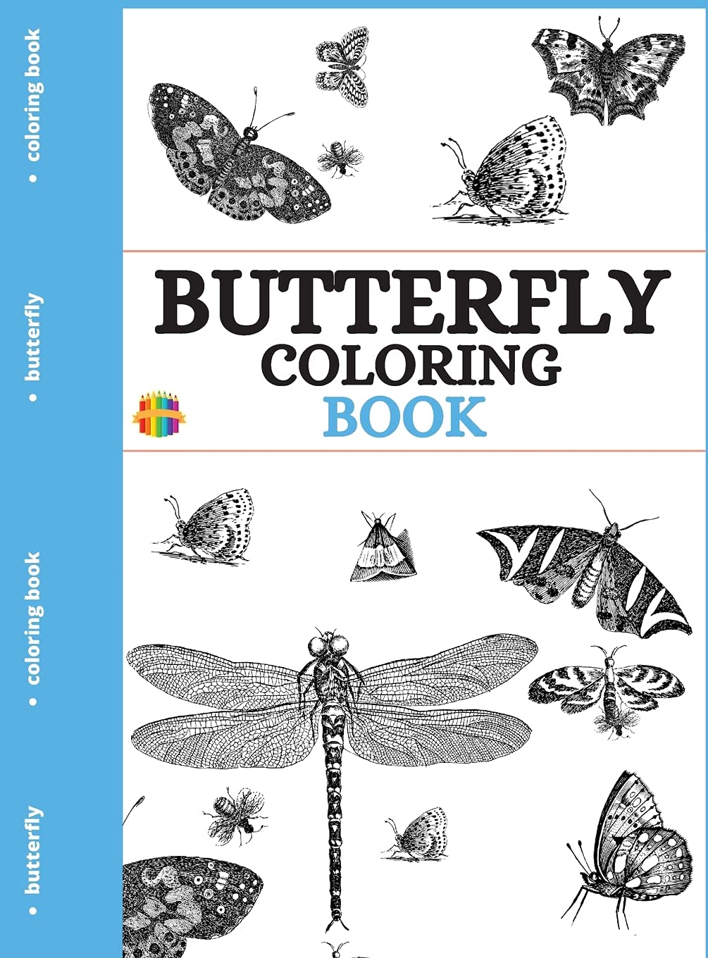 Butterfly Coloring Book for Adults & Kids - Stress Relief & Relaxation with Beautiful Floral Designs | Perfect for Mindfulness, Art Therapy & Family Bonding