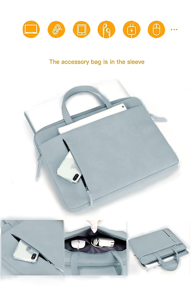 **15.6 Inch Waterproof Laptop Briefcase Bag - Slim & Lightweight with Handle, 360° Protective Laptop Sleeve for MacBook Pro, MacBook Air & Notebook Computers - Perfect for Travel, Office & School**