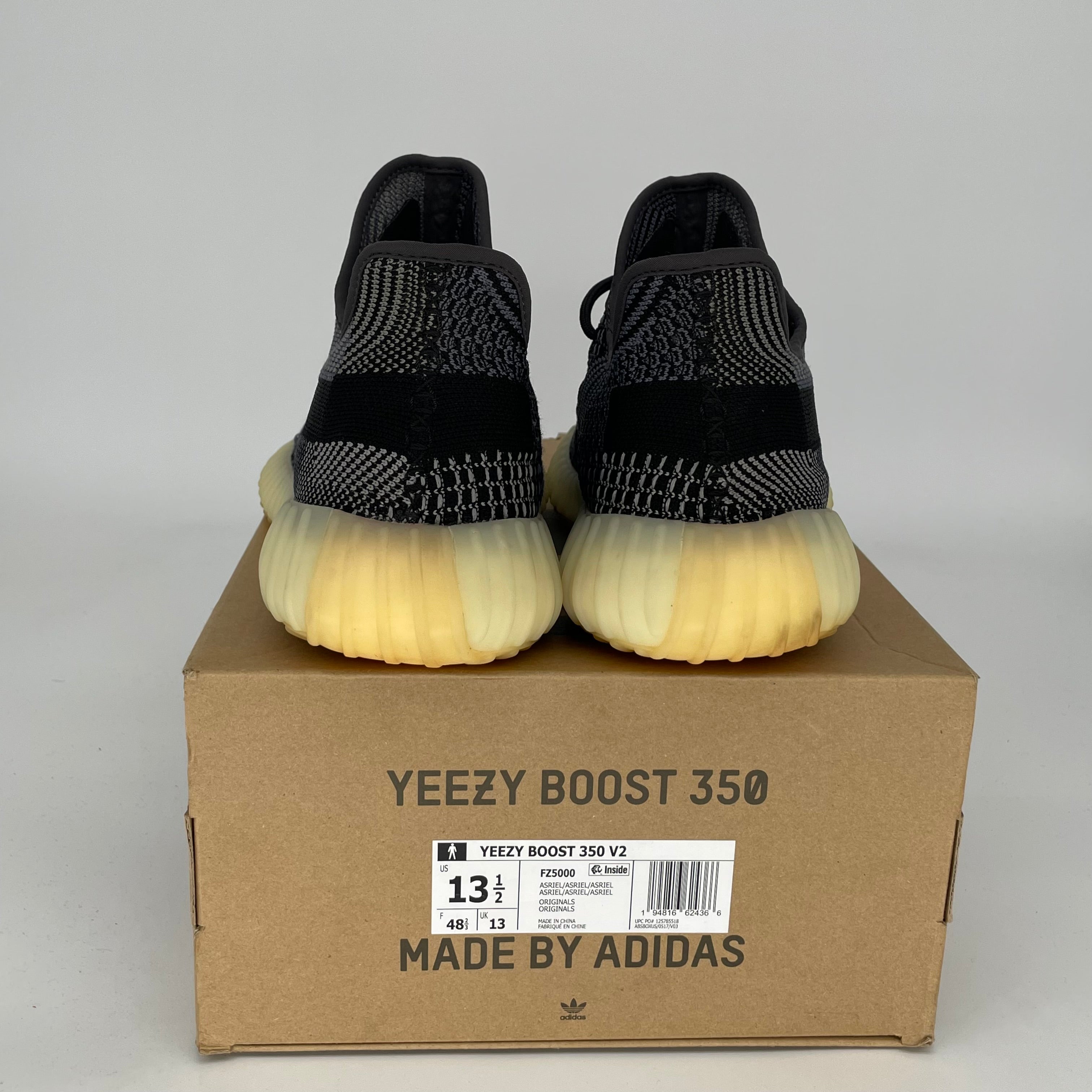 Adidas Yeezy Boost 350 V2 Carbon Sneakers - Men's Size 13.5 (FZ5000) | Comfortable Running Shoes for Gym, Jogging & Casual Wear