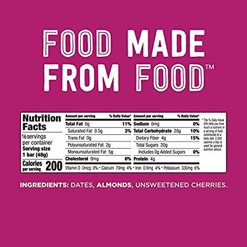 Larabar Cherry Pie Gluten Free Vegan Fruit & Nut Bar - 1.7 oz (16 Count) | Healthy Snack for Hiking, Workouts & On-the-Go Energy