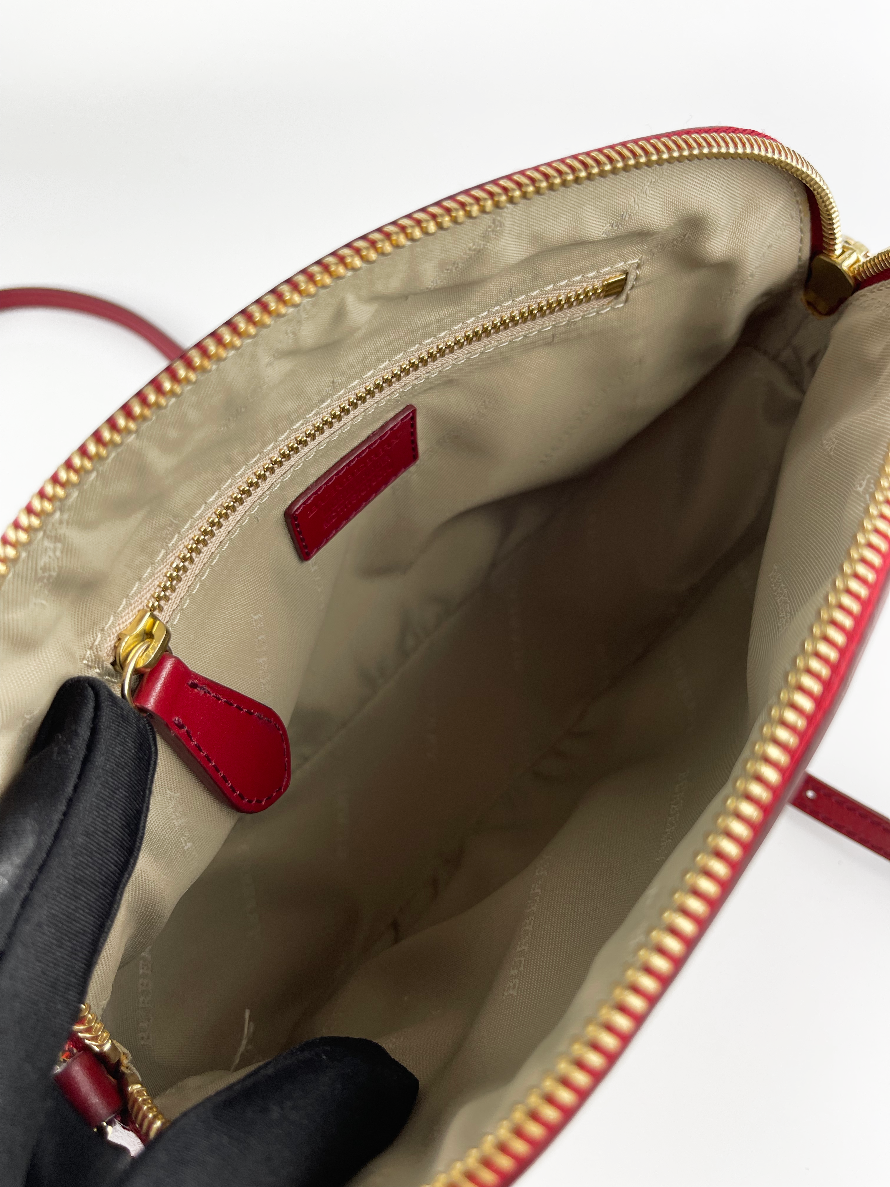 Burberry Haymarket Crossbody Pouch - Luxury Leather Shoulder Bag for Women | Perfect for Travel, Shopping & Everyday Use