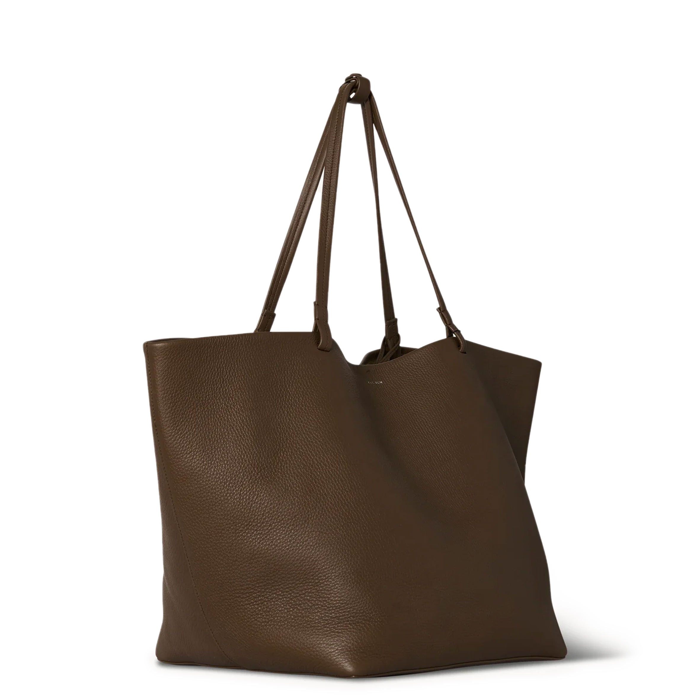 Premium Leather Park Tote Bag - Grain Textured Dark Olive Green Handbag for Women | Perfect for Work, Travel & Everyday Use