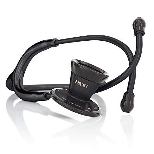 MDF ProCardial Cardiology Stethoscope - Professional Dual Head Stainless Steel Stethoscope for Adults with Black Tube & Chestpiece (MDF797BO) - Ideal for Doctors, Nurses, and Medical Students in Hospitals & Clinics