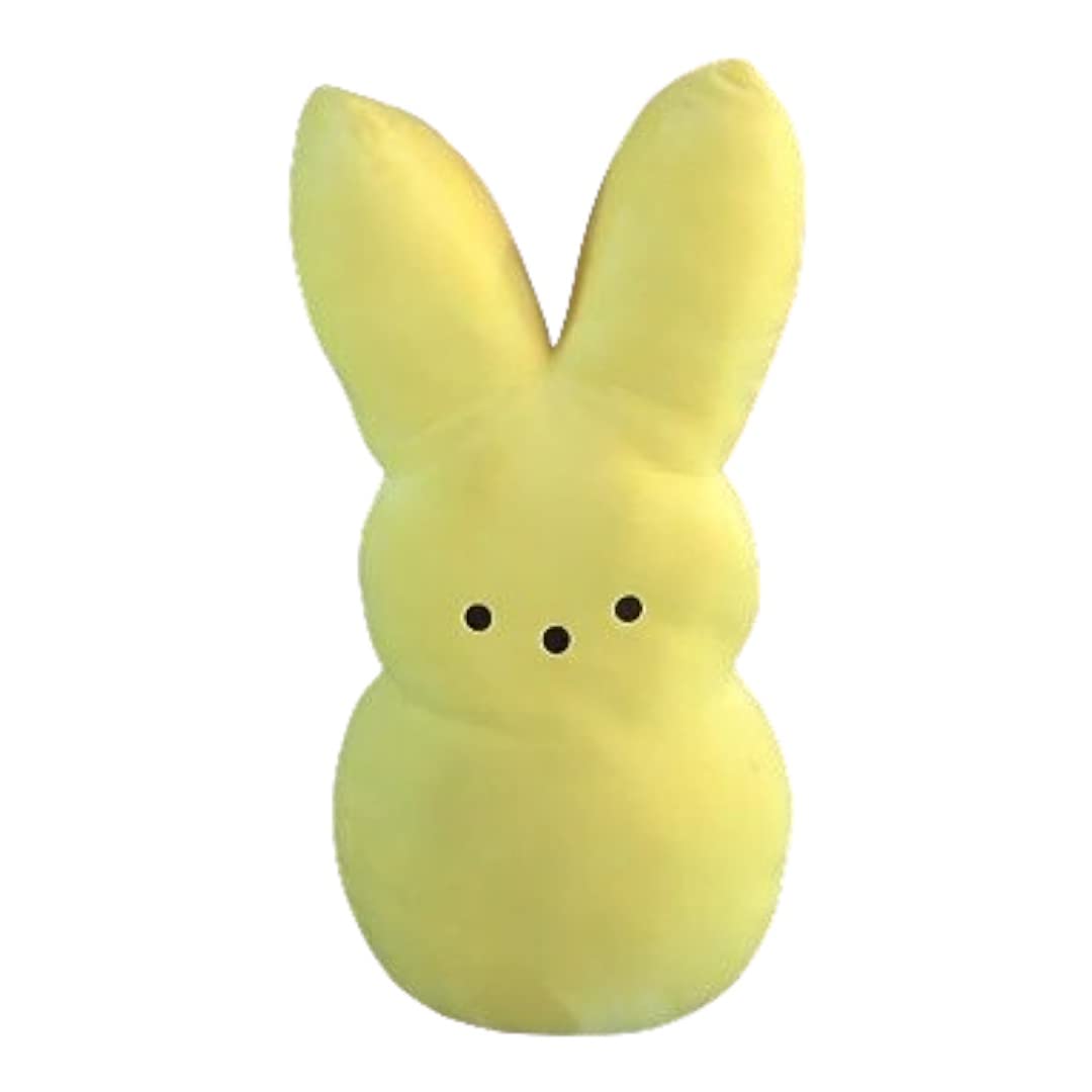 38 Inch Jumbo Yellow Peeps Bunny Plush Stuffed Animal Toy - Easter Decorations, Giant Easter Bunny Plushie for Home Decor, Easter Party Favors & Spring Photo Props