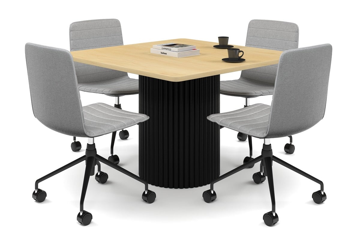 Premium Baobab Circular Base Boardroom Rectangle Table with Rounded Corners - 1100L x 1100W - Modern Conference Table for Office Meetings & Corporate Events
