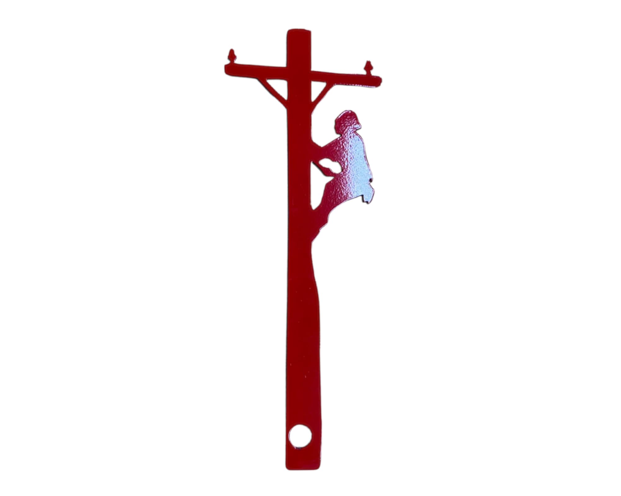 Decorative Metal Lineman Mailbox Replacement Flag - Red Mailbox Flag for Outdoor Mailboxes, Madison Iron and Wood Design | Perfect for Rural Homes, Farmhouses & Countryside Mailboxes (Mounting Hardware Not Included)