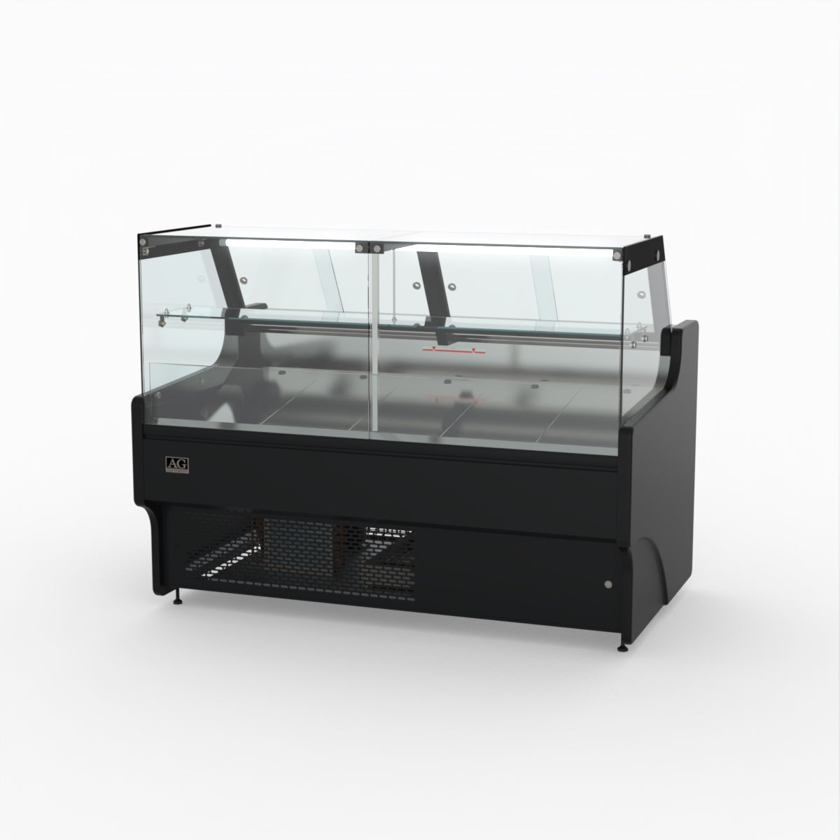 1.5 Meter Deli Showcase Glass Display Case - Commercial Refrigerated Food Display for Bakery, Deli, and Supermarket Use
