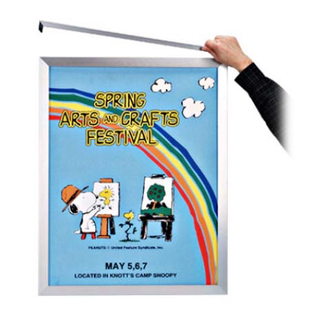 18x18 Euro Style Poster Frame - Top & Side Load Design for Easy Sign & Art Display - Perfect for Home, Office, and Gallery Decor