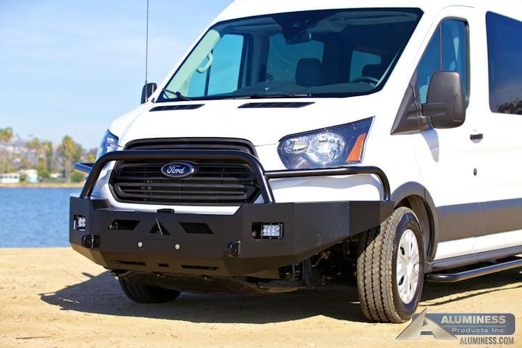 Aluminess Heavy-Duty Winch Bumper for Ford Transit 2015-2019 | Off-Road Front Bumper with Winch Mount | Perfect for Overlanding, Towing & Adventure Vehicles