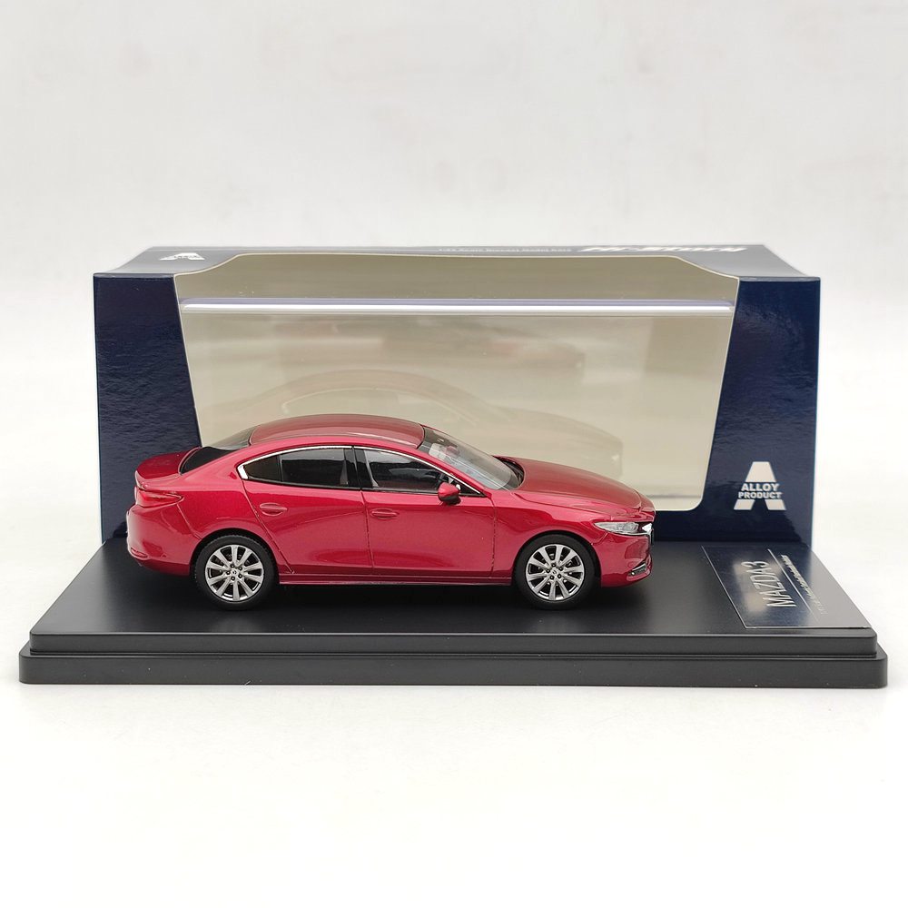 1/43 Scale MAZDA 3 SEDAN 2019 Red Diecast Model Car - Hi Story HS259RE Collectible Toy for Adults & Kids - Perfect for Display, Gifts, and Car Enthusiast Collections