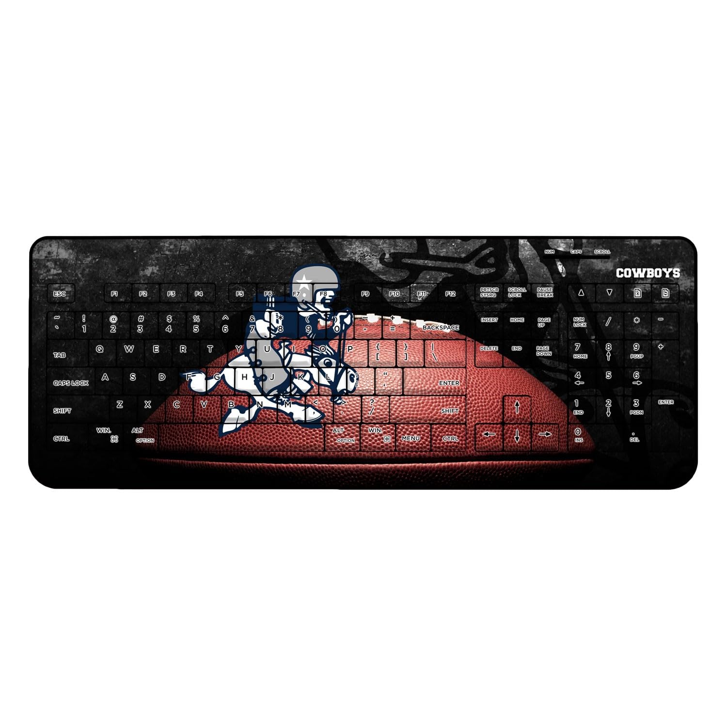 NFL Legendary Design Wireless Keyboard - Ergonomic Bluetooth Keyboard for PC, Mac, Laptop - Perfect for Gaming, Office Work & Home Use