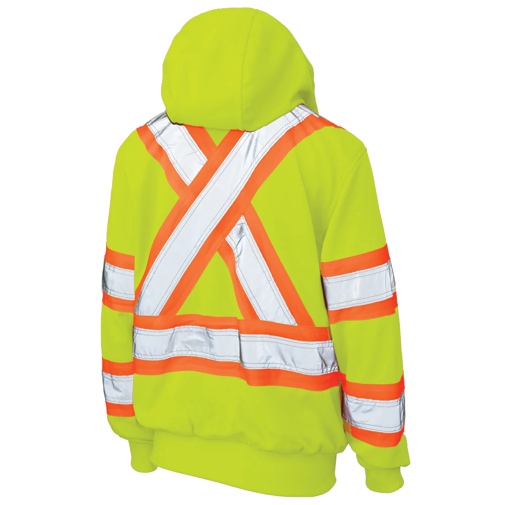 Tough Duck Women's Safety Hoodie SJ42 - High Visibility Reflective Work Jacket for Outdoor & Construction Use