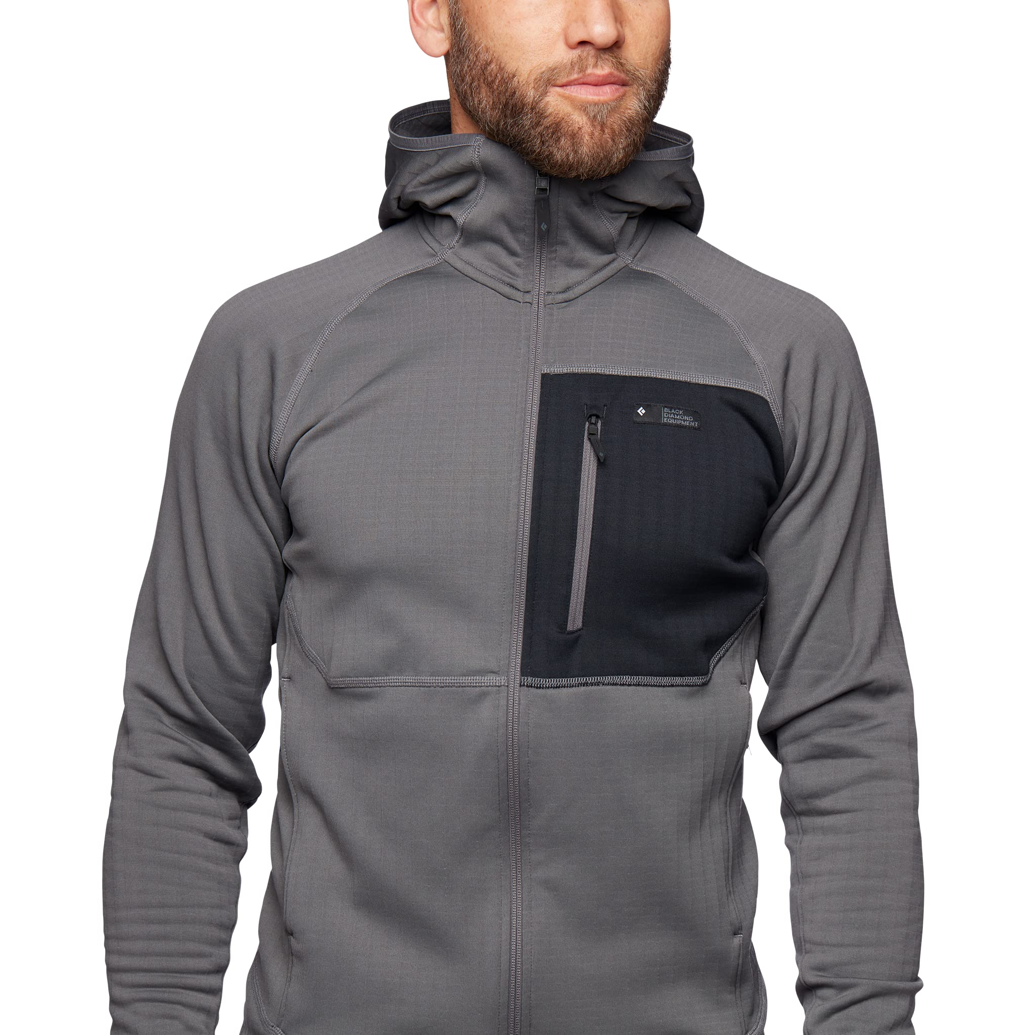 Black Diamond M Factor Hoody - Granite Small for Outdoor Climbing